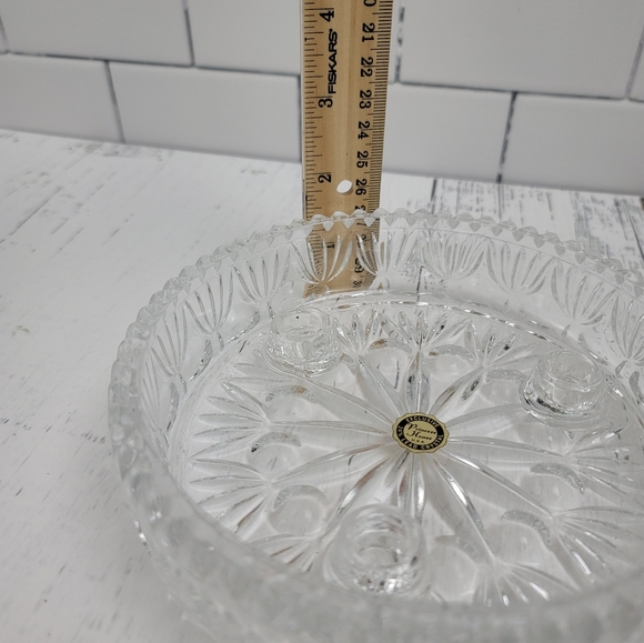 Vtg Crystal Taper Candle Holder By Princess House - Picture 10 of 14